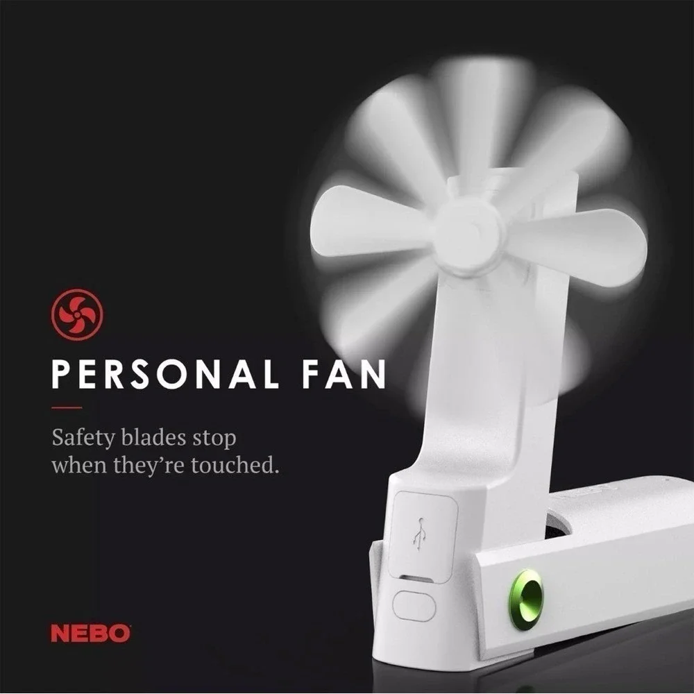NEBO PAL-360 Power Bank Light Fan USB-C Rechargeable New